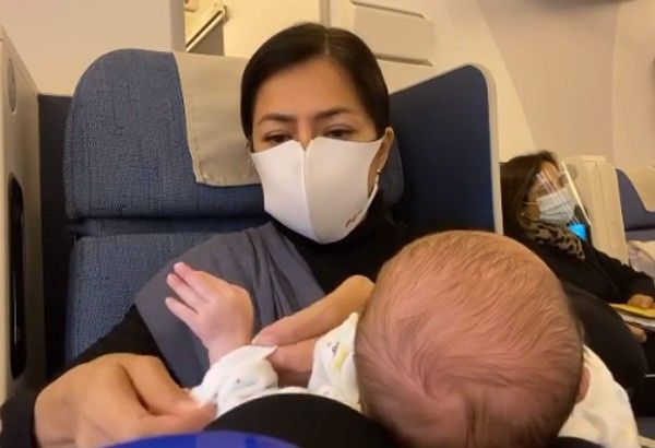 'Touch down PH': Alice Dixson, baby arrive in Manila