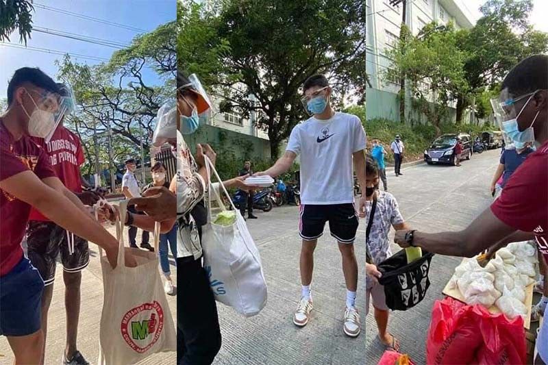 UP newcomers Cansino, Lina, Diouf help out at Diliman community pantry