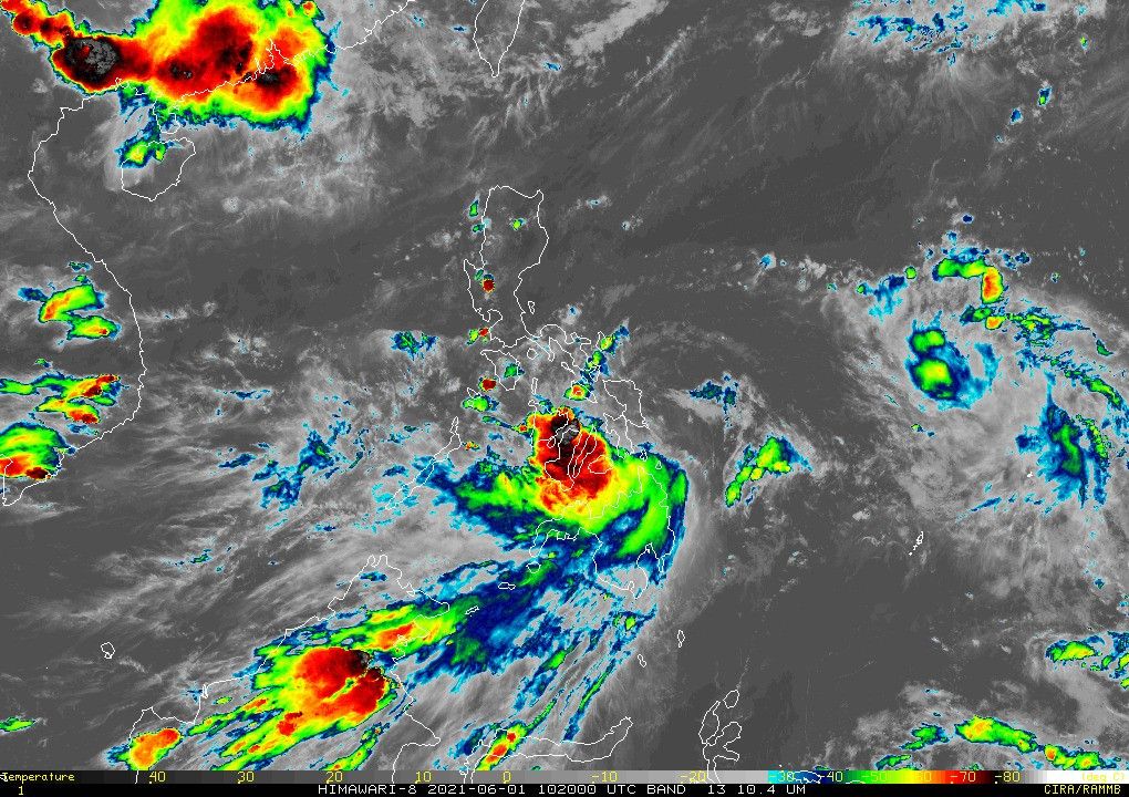 'Dante' slightly weakens as it approaches Eastern Samar