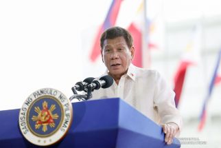 President Rodrigo Roa Duterte delivers his speech during the 123rd Philippine Independence Day celebration themed &quot;Kalayaan 2021: Diwa ng Kalayaan sa Pagkakaisa at Paghilom ng Bayan&quot; at the Bulacan Capitol Grounds in Malolos City, Bulacan on June 12, 2021.