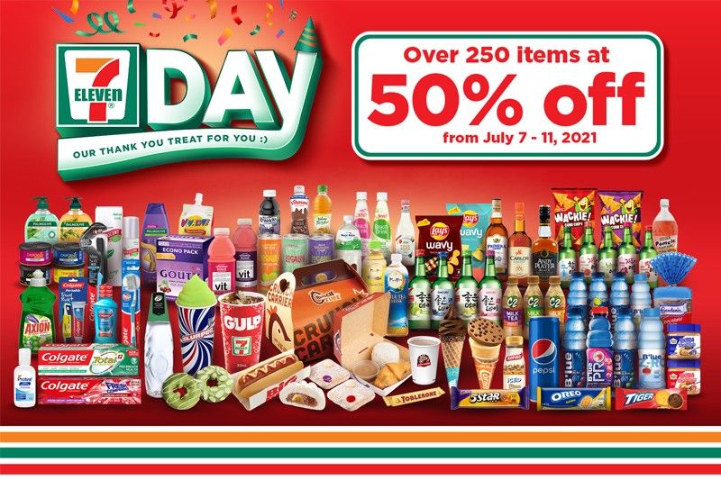 7-Eleven's Birthday Sale has over 250 items at 50% off, deals for as low as P7