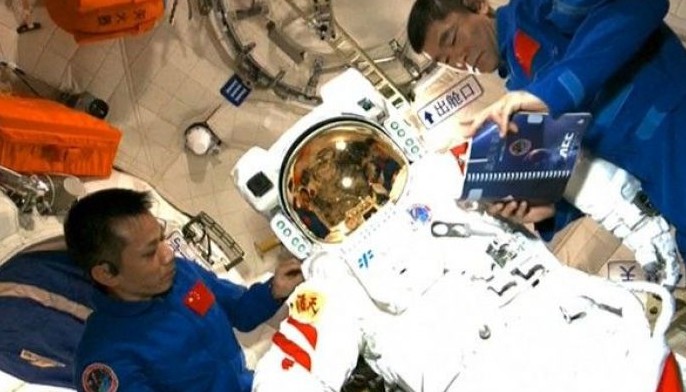 First spacewalk at China's new Tiangong station