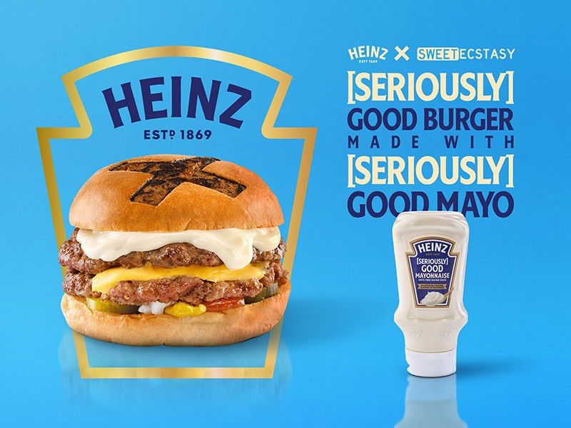 The Seriously Good Burger by Heinz and Sweet Ecstasy, available only today!