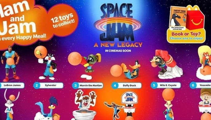 McDonald's SPACE JAM Happy Meal Book Toy *New* Tune Squad Happy Readers 2021 
