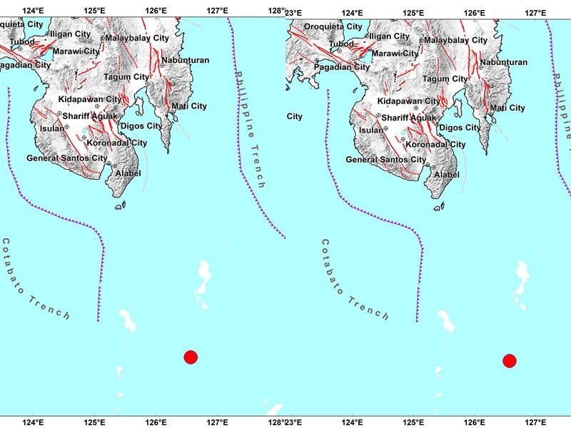 Twin quakes strike waters off Sarangani