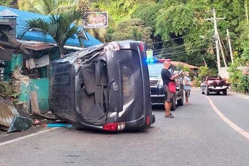 7 injured in an early morning accident in Busay, Cebu City
