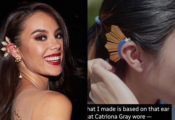 Catriona Gray's Miss Universe ear cuffs turned into stylish hearing aid