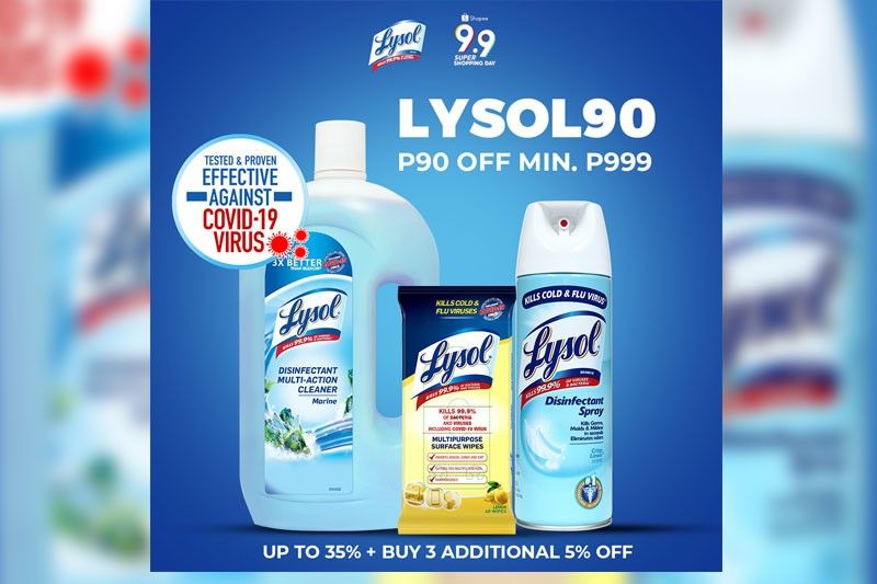Early holiday deals, superior Lysol products on Shopeeâs 9.9 sale!