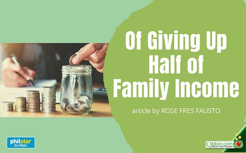 Of giving up half of family income