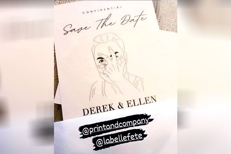 Save the date ng wedding nina Derek at Ellen, confidential!