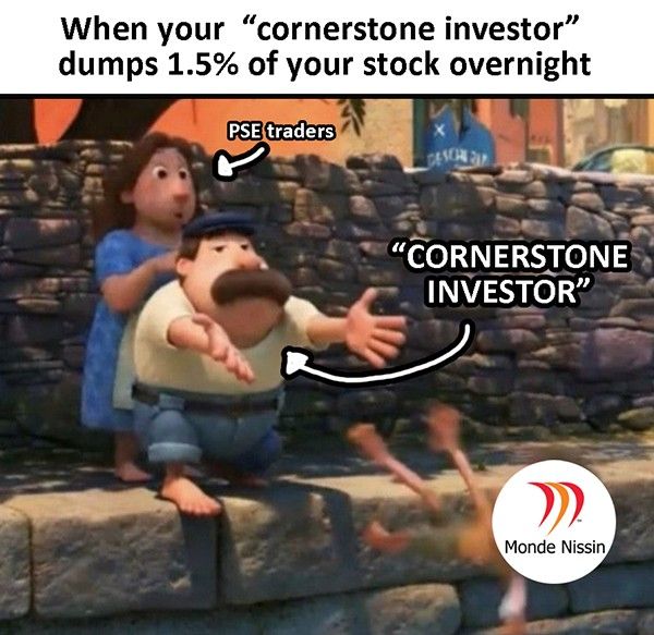MONDE drops after "cornerstone investor" dumps shares overnight