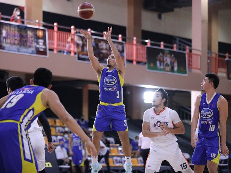 Paul Lee of Magnolia shoots a jumper.