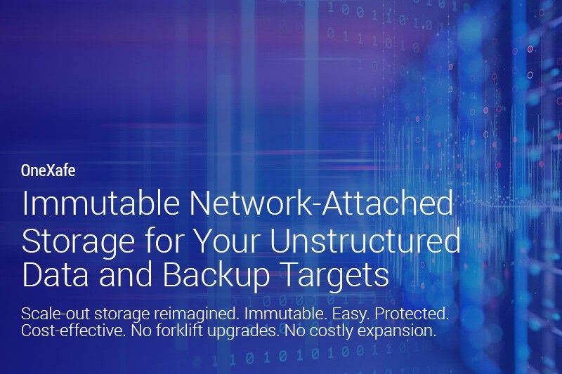 OneXafe immutable storage is key vs data loss