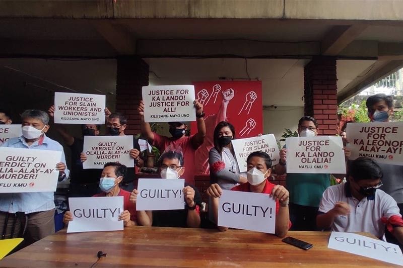 Court convicts 3 ex-soldiers for 1986 murders of labor activists Olalia, Alay-ay