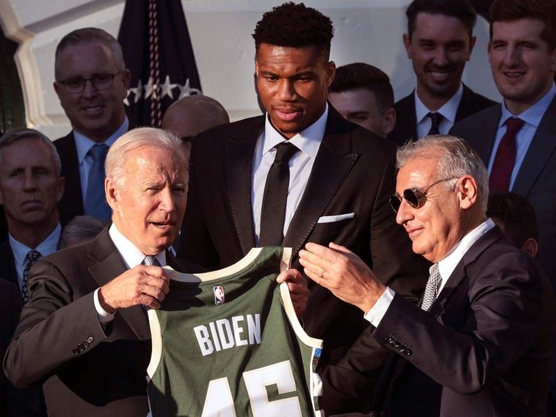 US President Biden welcomes Bucks as first NBA team back to White House