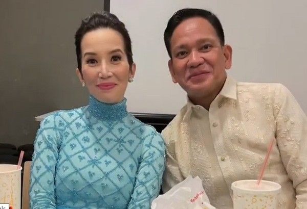 Kris Aquino, Mel Sarmiento go on fast food date wearing gown, barong | Philstar.com