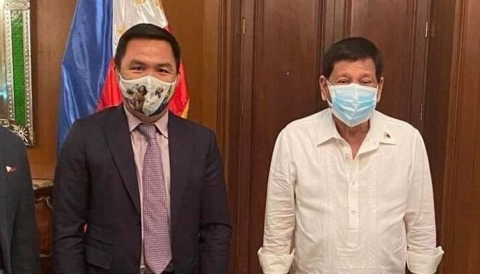 Pacquiao says not withdrawing bid for presidency after meeting Duterte