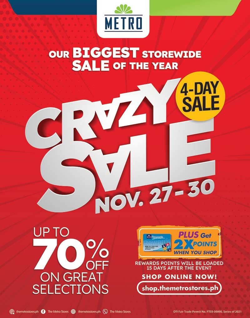 Grocery shopping for the holidays? Grab big savings at The Metro Stores’ Crazy Sale