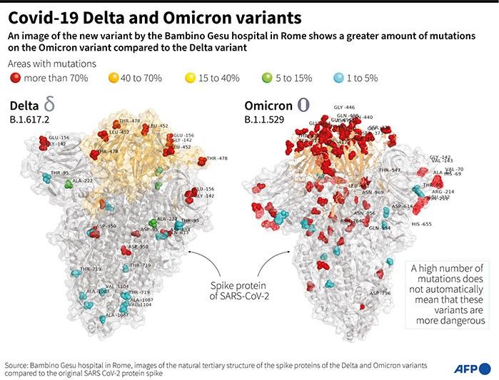 First image of Omicron shows many more mutations than Delta