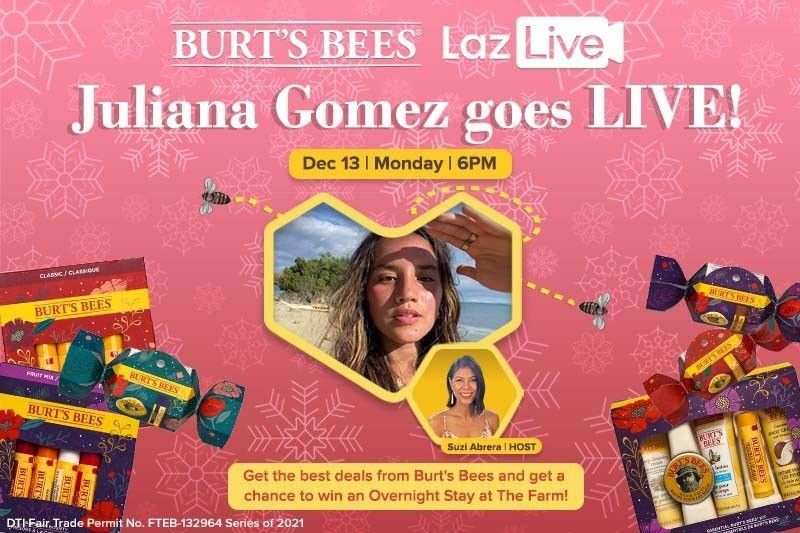 Juliana Gomez menampilkan favorit perawatan dirinya di Burt’s Bees LazLive