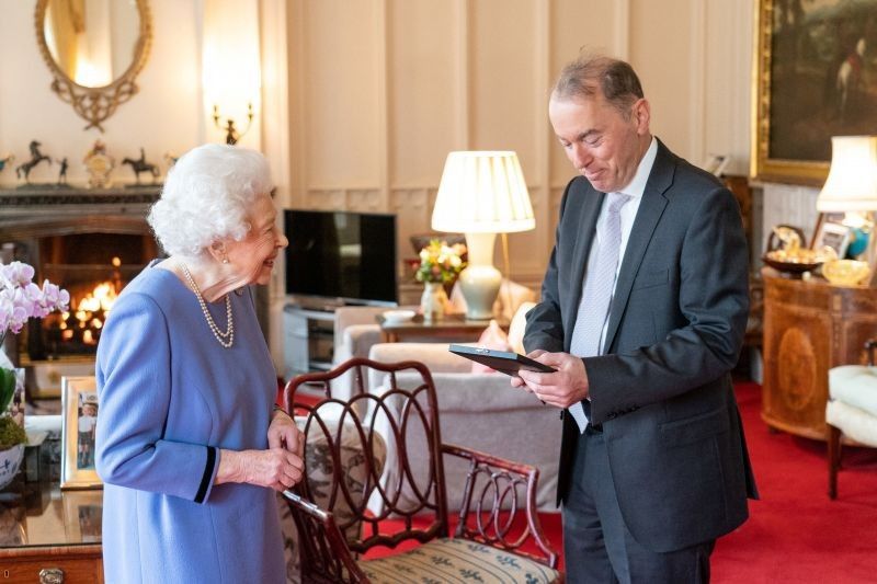 Queen Elizabeth II with Thomas Trotter