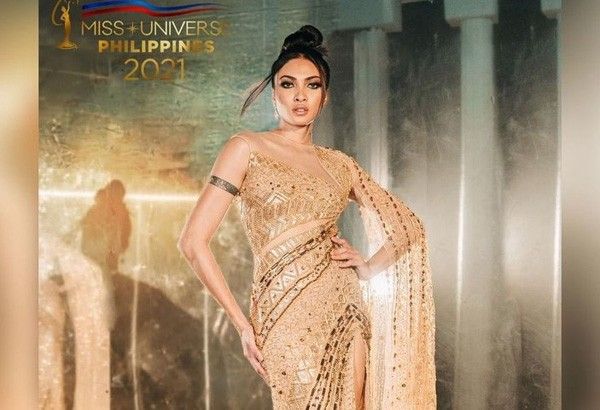 Going for gold: Beatrice Luigi Gomez slays in 'Pintados' Francis Libiran couture at Miss Universe 2021 finals