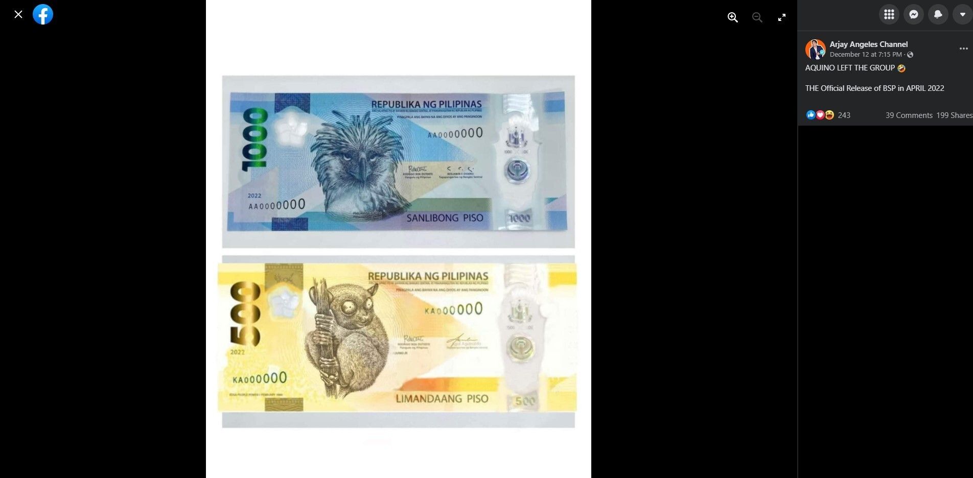 fact check new p500 bill to feature philippine tarsier instead of ninoy aquino philstar com