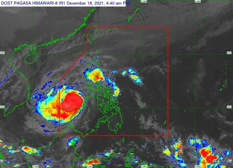 'Odette' slightly intensifies as it moves towards Kalayaan Islands