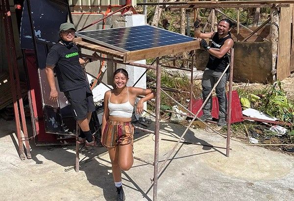 Nadine Lustre, dikabarkan BF menyumbangkan panel surya, barang bantuan di Siargao