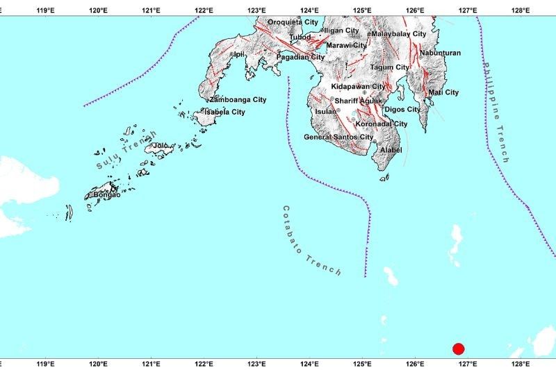 Phivolcs: Gempa berkekuatan 5,4 melanda perairan di lepas pantai Davao Occidental