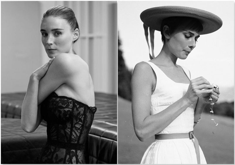 Rooney Mara and Audrey Hepburn