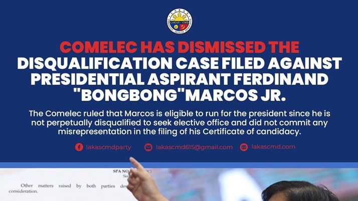 Fact check: No decision yet on disqualification petitions vs Marcos