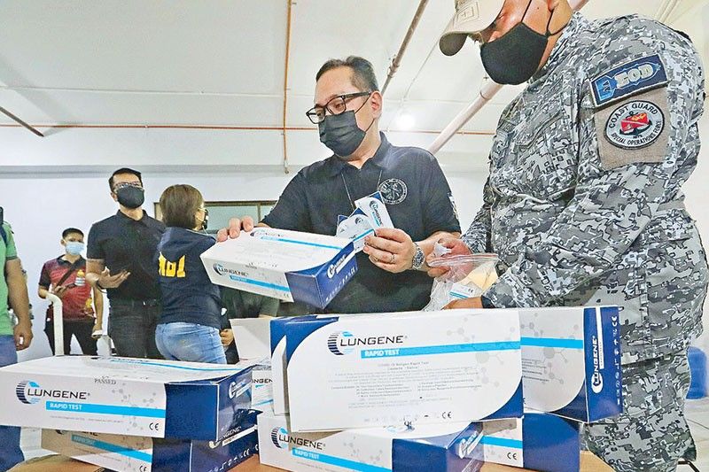 P4 million COVID-19  test kits seized in Manila