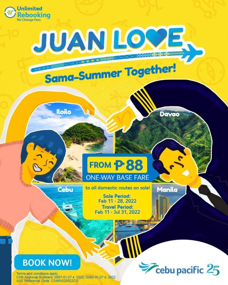 Tara, everyJuan! 'Sama-summer' together with Cebu Pacific!