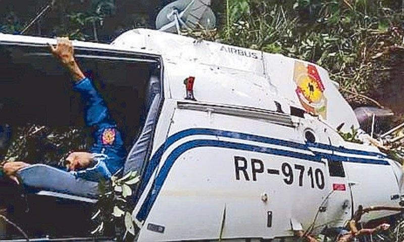 PNP helicopter crashes in Quezon; 1 dead, 2 hurt