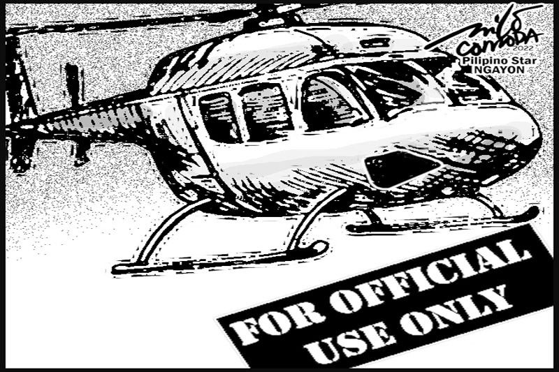 EDITORYAL - Isyu sa paggamit ng PNP chopper