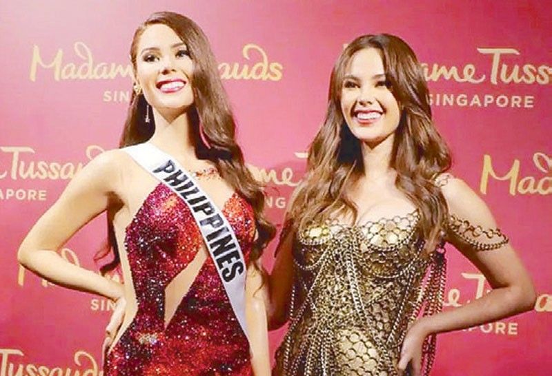 Catriona Grayâ��s winning Miss U look immortalized at Madame Tussauds Singapore