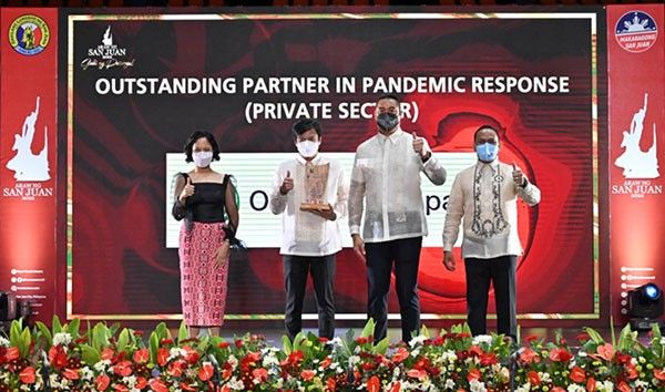 San Juan City recognizes Ortigas Land as outstanding partner in pandemic response