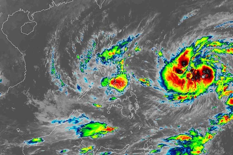 'Agaton' weakens to a tropical depression