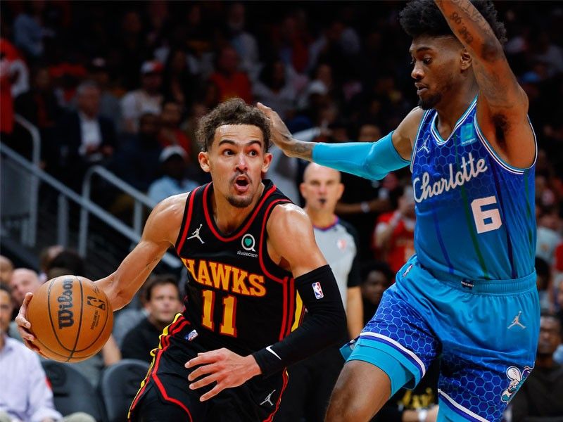 Young, Hunter star as Hawks neutralize Hornets to keep NBA playoff bid afloat