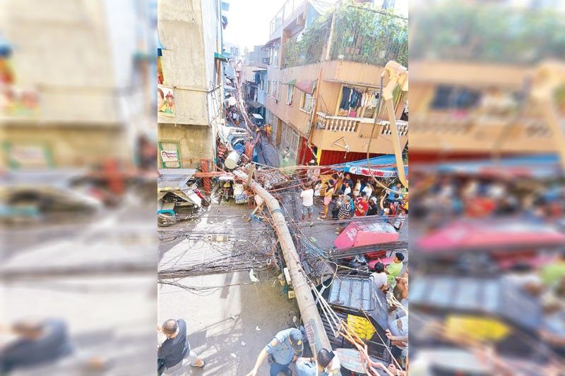 2 hurt as power post falls in Tondo