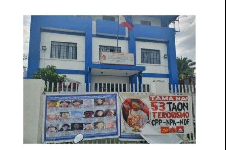 PNP disavows tarp outside Capas station red-tagging Bayan Muna rep