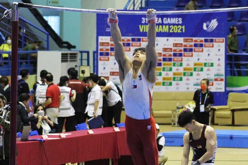 Carlos Yulo vows to work harder after sharing SEA Games gold with Vietnam bet