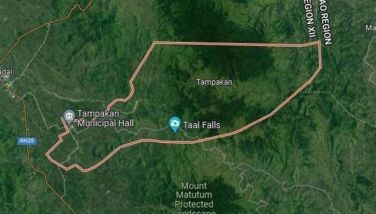 Satellite image shows Tampakan town in South Cotabato. 