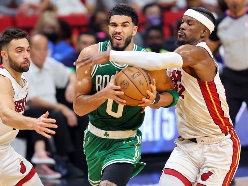 Tatum douses Heat as Celtics tie NBA East finals series