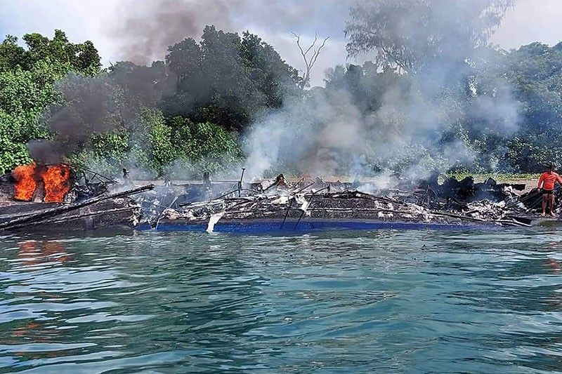 7 dead after passenger vessel heading to Quezon catches fire