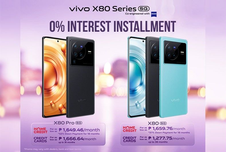Get vivo X80 Series on installment plans via Home Credit, other credit cards