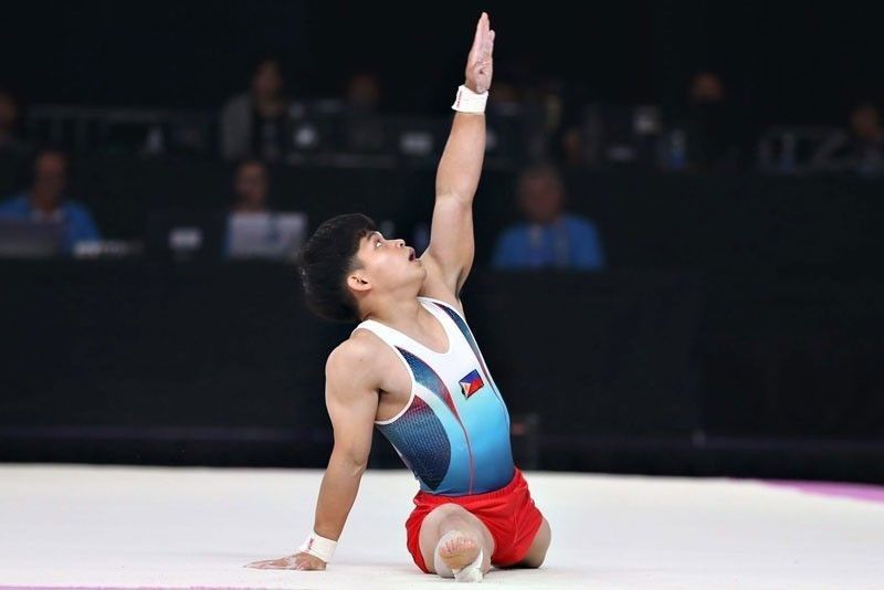 Yulo menegaskan penguasaan latihan lantai di All-Japan Seniors Championship