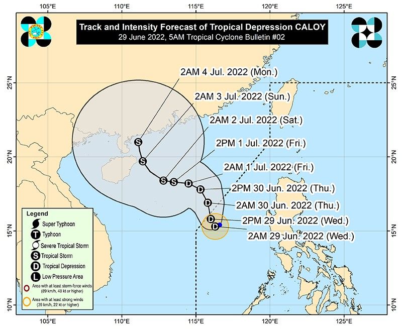 'Caloy' nasa PAR pa rin; pag-ulan sa kanlurang Luzon at Visayas asahan
