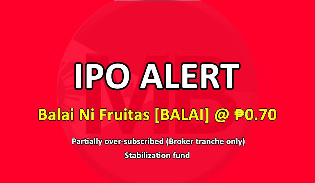 Balai Ni Fruitas IPO is TODAY